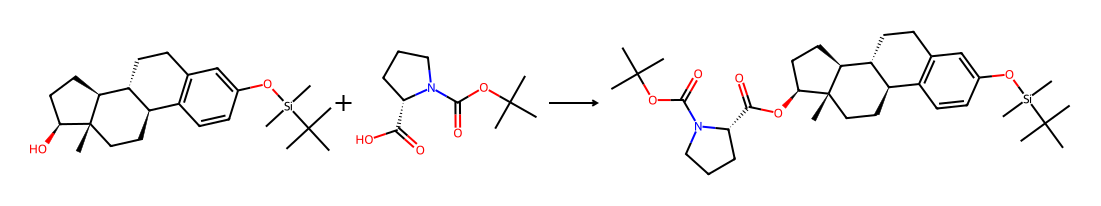 Scheme 3 (Step 2): Steglich esterification with N-Boc-L-proline
