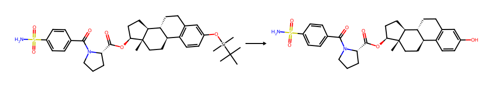 Scheme 6 (Step 5): p-TsOH-mediated removal of the TBS ether to give EC508